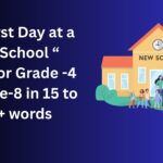 My First Day at a New School essay