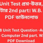 Class 8 unit test question paper 2026 Computer WB Board 2nd part